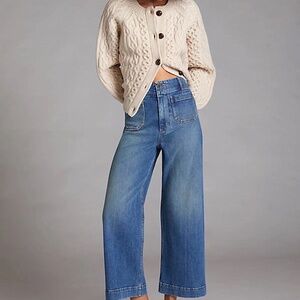 Pilcro the Skipper wide leg jeans cropped EUC